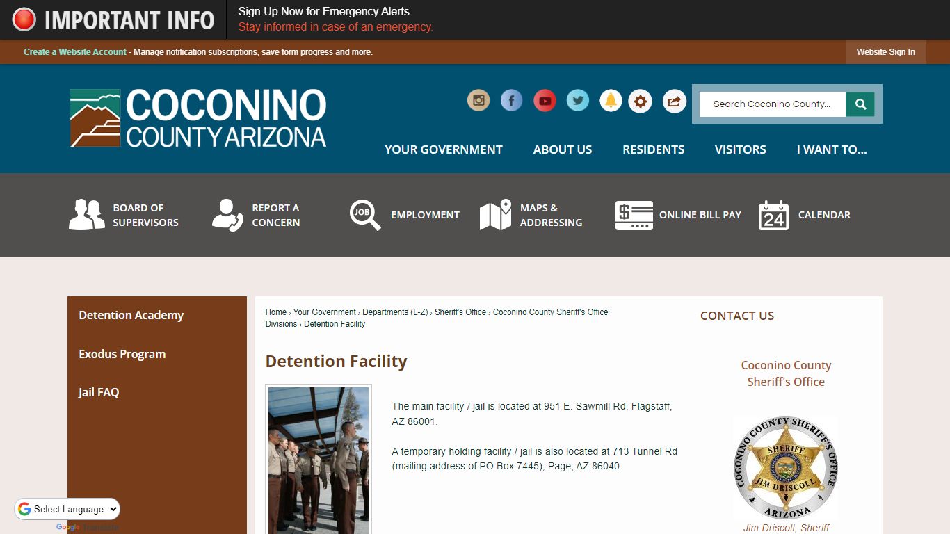 Detention Facility | Coconino - Coconino County, Arizona